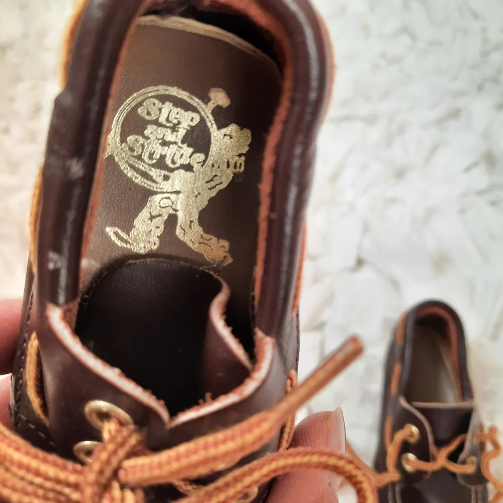 Step and Stride Brown Boat Shoes Baby Loafers Infant Size 2